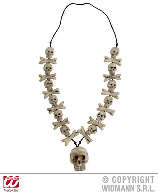 Collana teschi e ossa incrociate - tuttocostumi.it