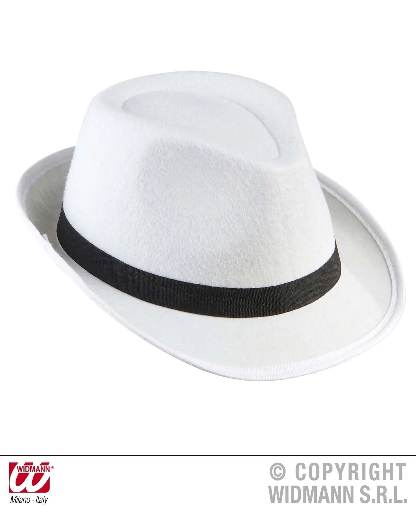 Cappello GANGSTER classico bianco fascia nera - tuttocostumi.it