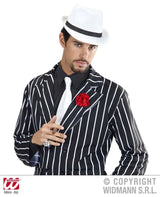 Cappello GANGSTER classico bianco fascia nera