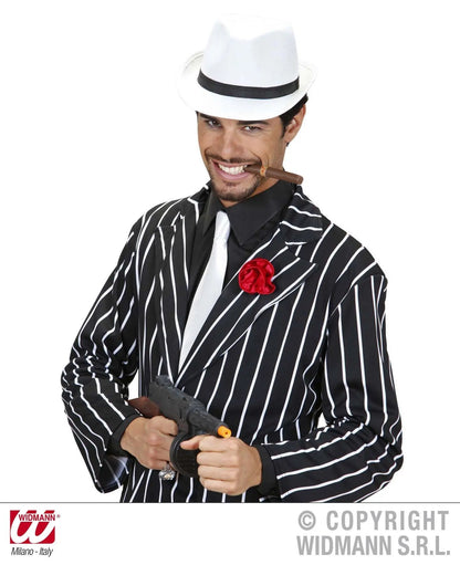 Cappello GANGSTER classico bianco fascia nera - tuttocostumi.it