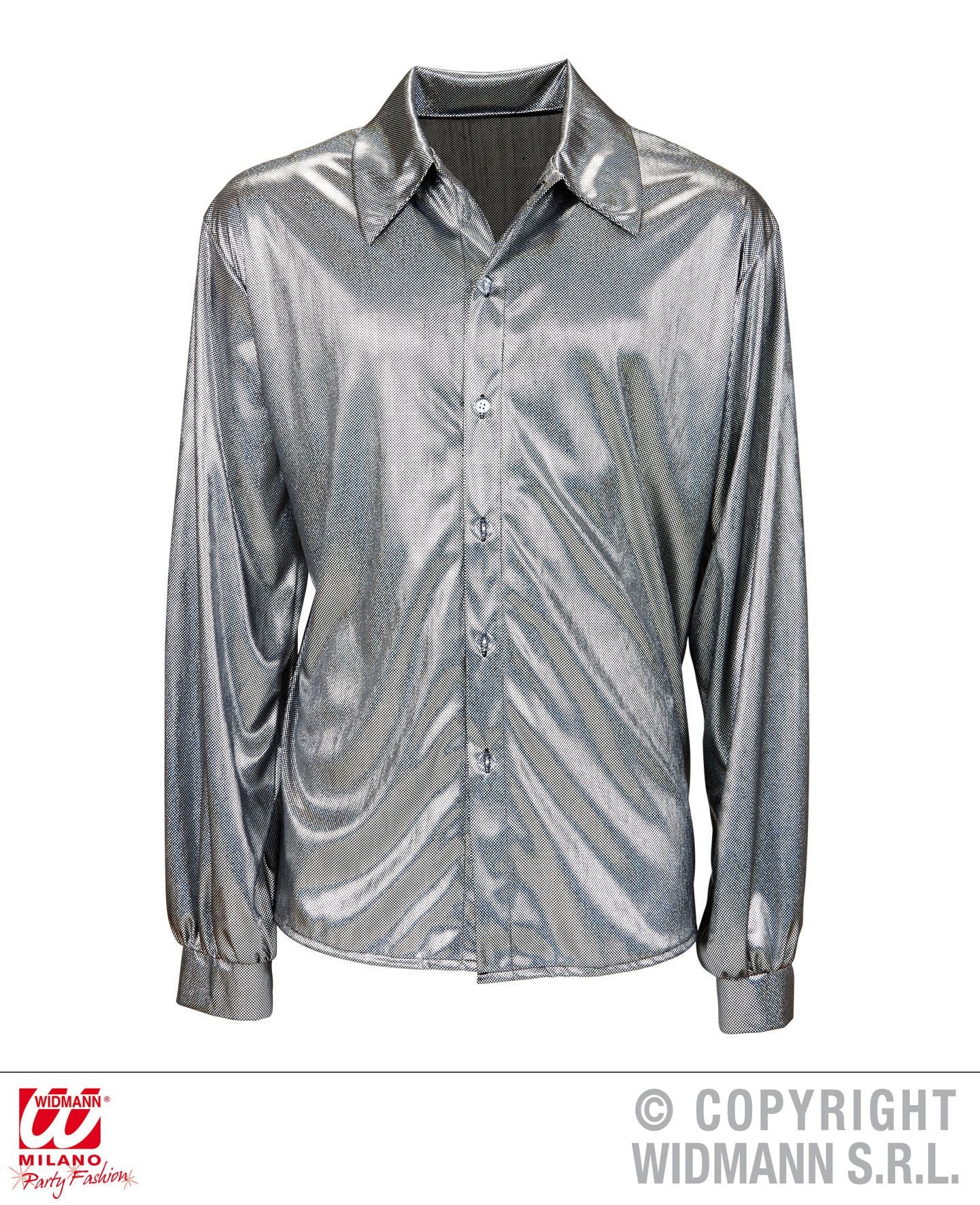 Camicia TESSUTO OLOGRAFICO ARGENTO XL di Widmann - tuttocostumi.it