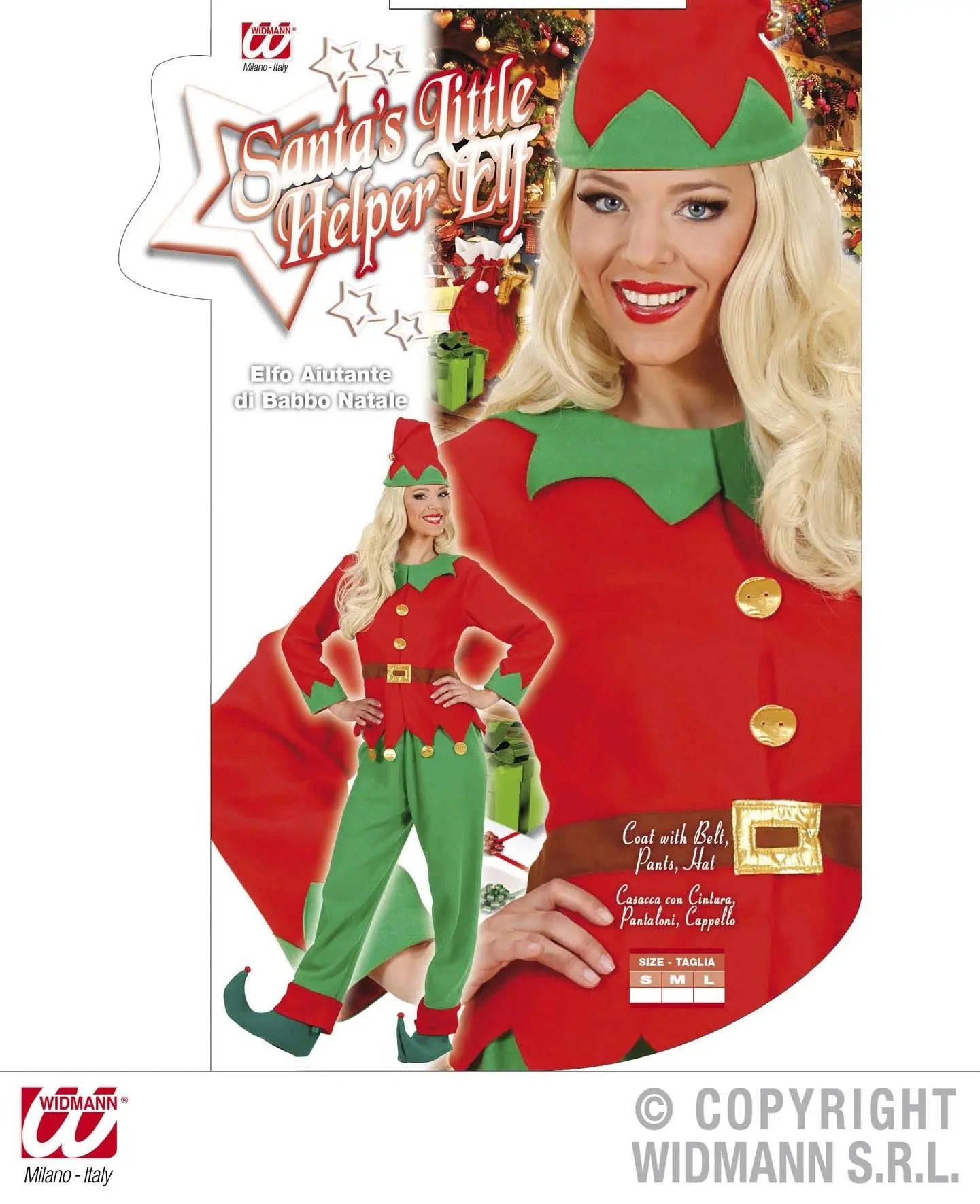 Costume AIUTANTE DI BABBO NATALE donna - tuttocostumi.it