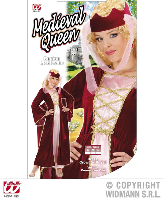 Costume REGINA MEDIEVALE rosso - tuttocostumi.it