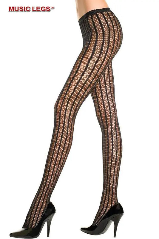 Collant traforato con righe verticali - tuttocostumi.it
