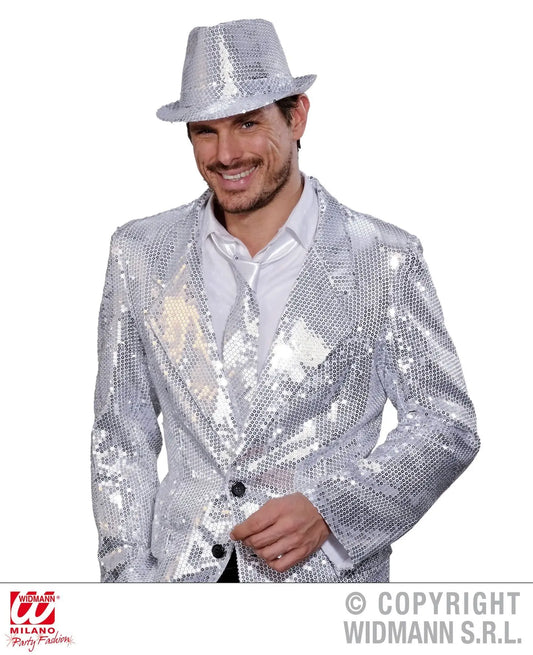 Cravatta in PAILLETTES ARGENTO - tuttocostumi.it