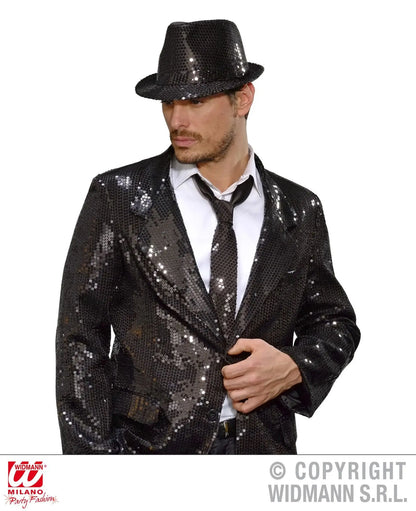 Cravatta in PAILLETTES NERA - tuttocostumi.it