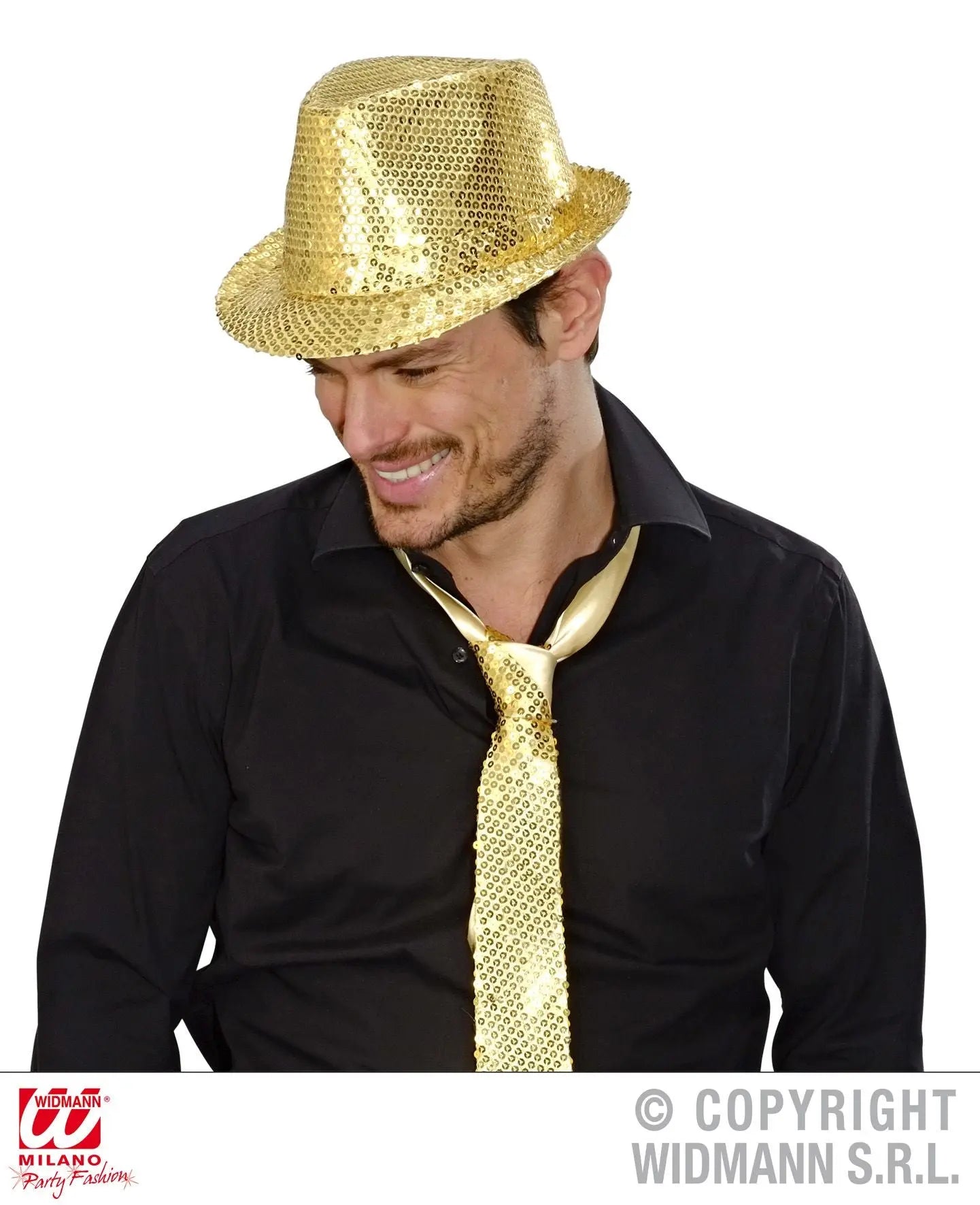 Cappello FEDORA IN PAILLETTES ORO - tuttocostumi.it