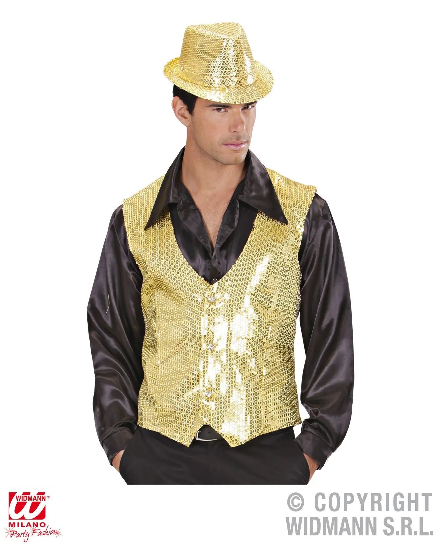 Cappello FEDORA IN PAILLETTES ORO - tuttocostumi.it