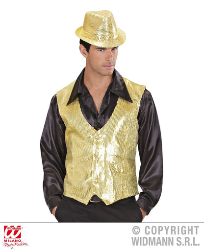 Cappello FEDORA IN PAILLETTES ORO - tuttocostumi.it