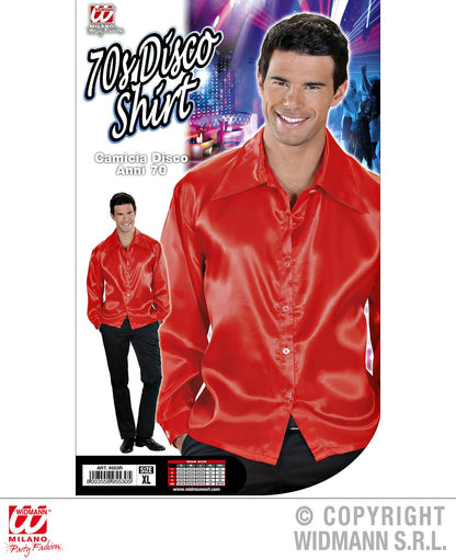 Camicia DISCO ANNI 70 rossa XL di Widmann - tuttocostumi.it