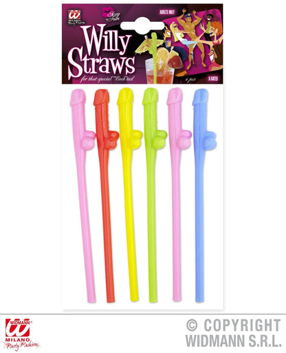 Cannucce WILLY COLORATE set da 6 - tuttocostumi.it