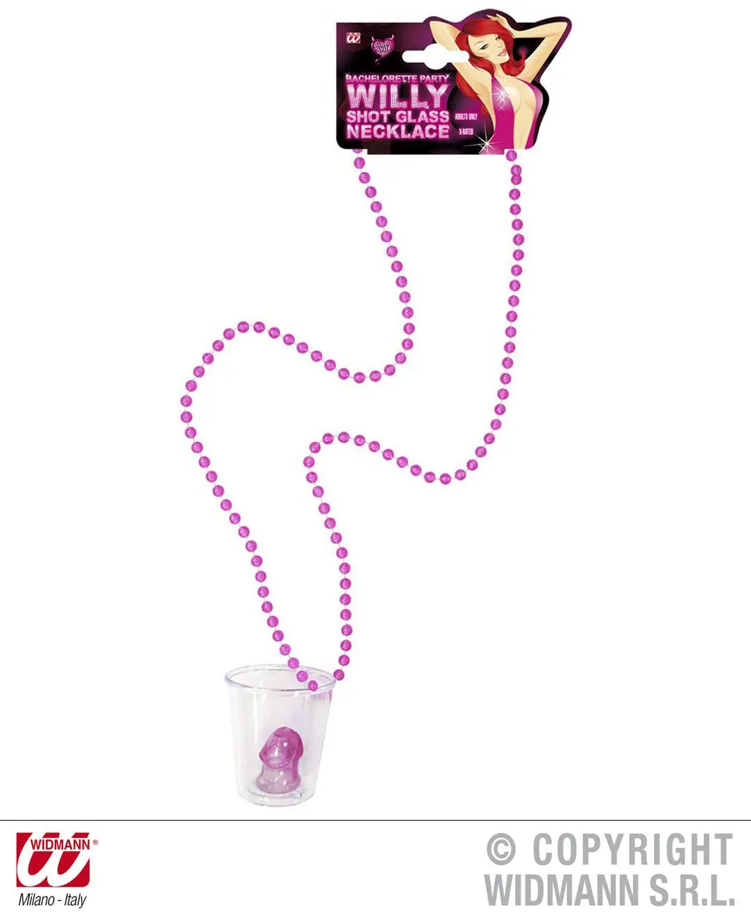 Collana con bicchiere SHOT WILLY - tuttocostumi.it