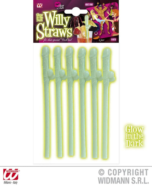 Cannucce WILLY FOSFORESCENTI set da 6 - tuttocostumi.it