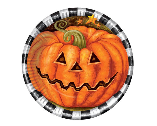 Piatti carta piccoli decorazione ZUCCA 17 cm di Atosa - tuttocostumi.it