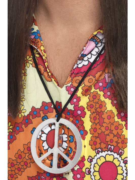 Collana con maxi MEDAGLIONE PACE di Smiffys - tuttocostumi.it