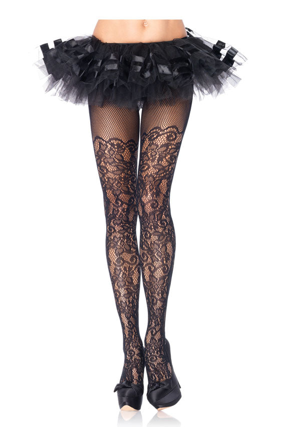 Collant eleganti retina e fantasia floreale di Leg Avenue - tuttocostumi.it