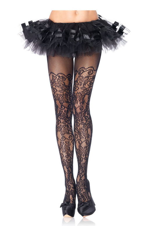 Collant eleganti retina e fantasia floreale di Leg Avenue - tuttocostumi.it