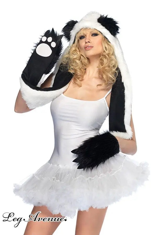 Sciarpa con cappuccio sembianze PANDA - tuttocostumi.it