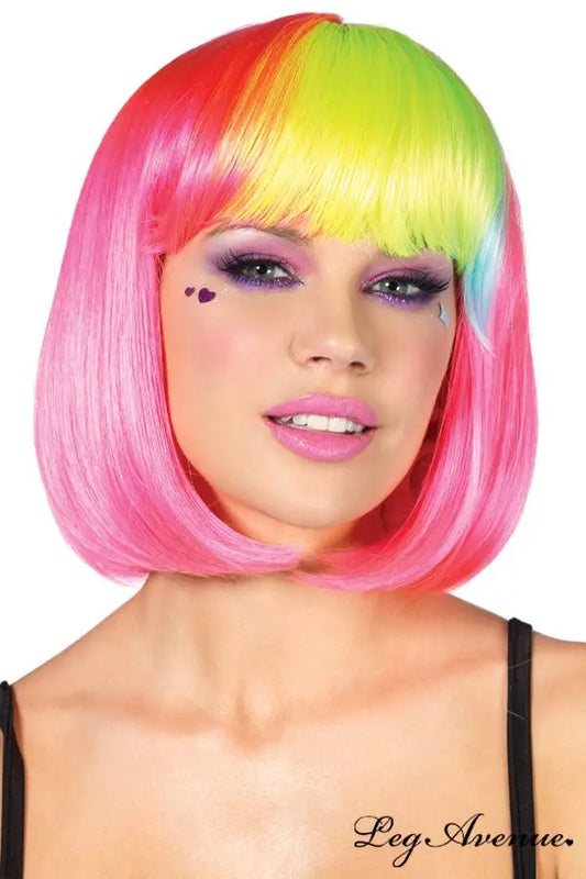 Parrucca POP RAIMBOW BOB - tuttocostumi.it