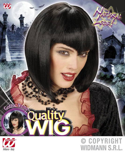 Parrucca GOTHIC VAMP Nera di Widmann - tuttocostumi.it